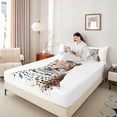 thumbnail image 4 of Homewish Teens Animal Leopard Full Size Sheets 4-Piece,Jungle Wildlife Breathable Bed Sheets,Woodland Safari Cheetah Lightweight Sheet Sets,Lightweight Room Decor, 4 of 7