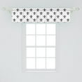 thumbnail image 2 of Ambesonne Fleur De Lis Window Valance, Abstract Lily Dots, 54" X 12", Black White, 2 of 3