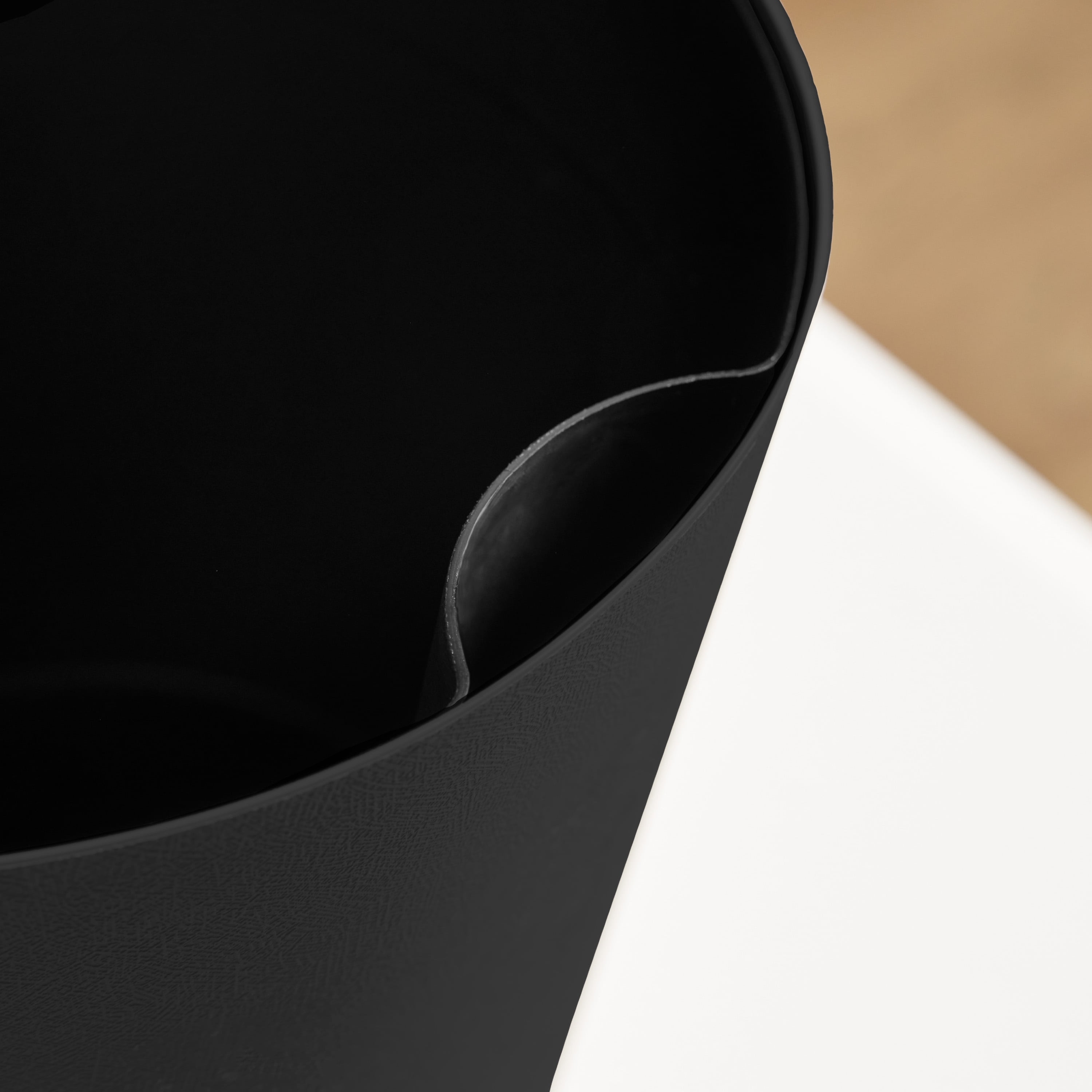 Mainstays 14 in. Black Resin Self-Watering Planter