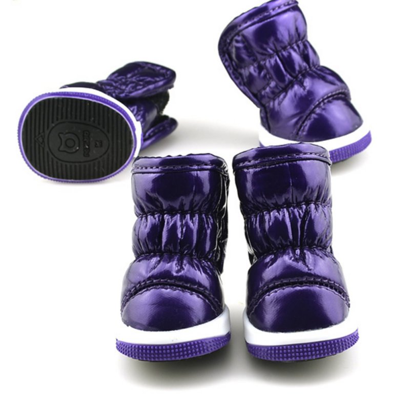 2018 Small Dog Shoes Trendy Winter Ruffle Soft PU Leather