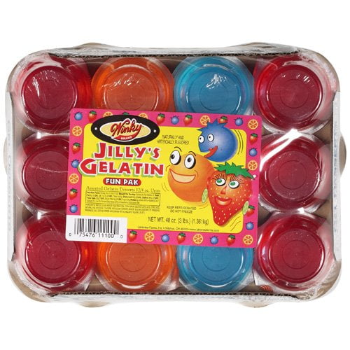 Jilly's Sugar Free Gelatin Desserts Variety Pack, 3.25 oz, 24 count
