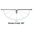 thumbnail image 4 of Urbanest 1/2” Adjustable Wall Mounted Swing Arm Rods, 24"-38", Brushed Steel, 4 of 4