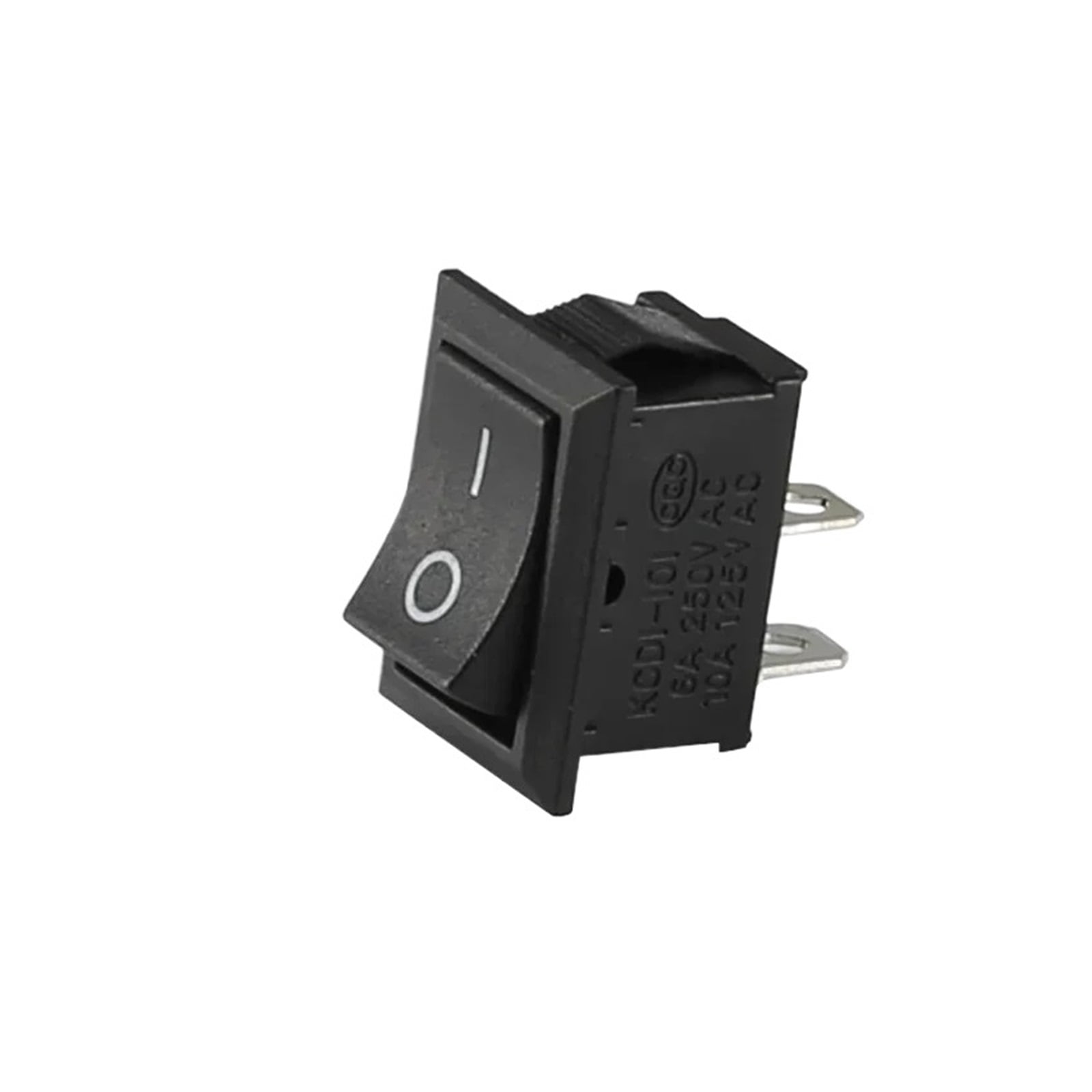 Black Snap-in Rocker Switch 2 Pin Power Switches SPST Boat-Shape Push Button Switches 15x21mm Toggle Switch KCD11 / KCD1