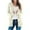 Beige, variant on Women's Long Knit Cardigan Coat with Open Sleeve and Patchwork Boho Design Front Pockets
