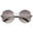 Black / Lavender, variant on sunglassLA Unisex Women's Fashion Wire Rimmed Temple Cutout Round Oversized Sunglasses (Silver / Lavender) - 58mm