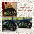 thumbnail image 4 of DIY Embroidery Coin Purse Kit Handmade Embroidery Crescent bag Stitch Kit with Instruction Flower Pattern Needlework Sewing Craft Pencil Case Making Materials for Beginner 17x8x12 cm, 4 of 5