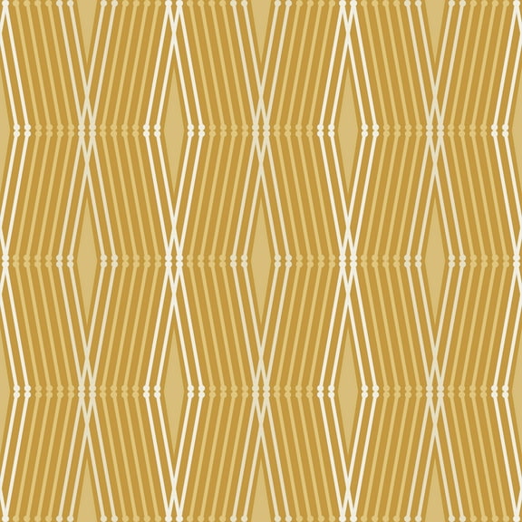 Nicole Miller Hard Edge Ogee Turmeric Peel & Stick Wallpaper
