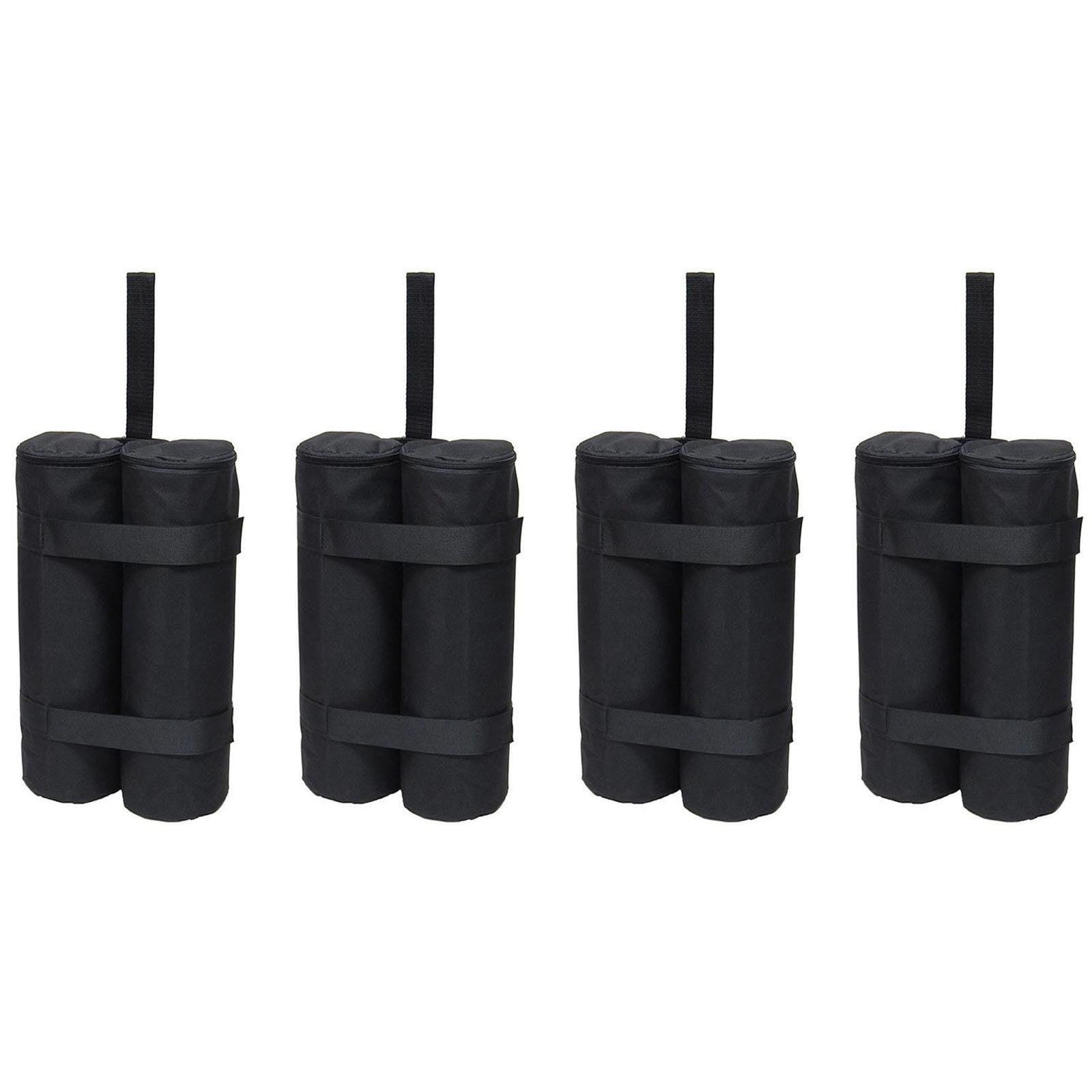 Deluxe Patio Umbrella Base Weight Bag 4 Pack 15.6in Diameter Heavy Duty Weather Resistant Sand Filled Secure Cantilever Sunshade Flagpole Holder Easy Carry Ergonomic Handle Foldable Storage