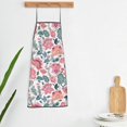 thumbnail image 6 of Naloa 1Pack Adjustable Bib Apron Waterdrop Resistant Cooking Kitchen Aprons for Women Men Chef, Flower Leaves Print, 6 of 8