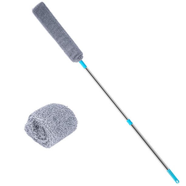 Gaps Dust Mop Microfiber Under Furniture & Appliance Mop with Extendable Stainless Steel Rod Wet