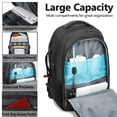 thumbnail image 6 of 18" Travel Backpack, Business Anti Theft Slim Durable Laptop Backpack with USB Charging Port, Water Resistant Bookbag, Backpack for Men & Women Fits 16.5 Inch Notebook, Dark Gray, 6 of 8