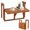 22inch Natural Wood Color, variant on Folding Balcony Hanging Table – Adjustable Height & Width, Balcony Railing Table Ideal for Different Railing Widths, Perfect for Balcony, Patio, Rectangular