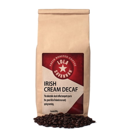 Lola Savannah Irish Cream Whole Bean Coffee – Decaf 2lb Bag
