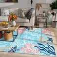 thumbnail image 2 of Jamfeel Vintage Floral Rugs for Living Room Low Pile Washable Area Rug Carpet Non Slip Bedroom Rugs 4'x6' Beige, 2 of 7