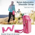 thumbnail image 5 of Water Bottle Bag with Strap, Mesh Water Bottle Holder Crossbody Water Bottle Sling Bag Adjustable Strap, Lightweight Water Bottle Carrier for Walking Sports Hiking Camping, 1 pcs, 5 of 7