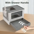 thumbnail image 3 of Mgaxyff Enclosed Cat Litter Box Large with Lid Cover&Litter Scoop Foldable Cat Toilet Cat Self-Grooming Side Panel w/ Easy Cleaning Tray, 3 of 8