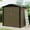 Brown, variant on Heavy-Duty Metal Outdoor Storage outdoor storage - 6x4 FT Lockable Double Doors, Weatherproof & Rust-Resistant Steel, Sloped Roof, Ventilated, for Tools, Bikes, Patio & Lawn Equipment