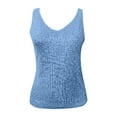 thumbnail image 3 of DuoJiaJ Sequin Camisole Top Elegant Solid Color Sleeveless Shiny Blouse For Casual Party Wear Summer Tank Tops Women Blue L, 3 of 3