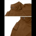 thumbnail image 4 of Chaqueta Utilitaria de Otoño para Mujer: Cuello Alto, Color Liso, Corte Holgado, de Cremallera y Múltiples Bolsillos Marrón M, 4 of 8