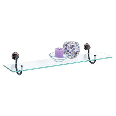 Neu Home 16909 Bath Glass Shelf -Oil Rubbed- Black