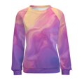 thumbnail image 7 of Colorful Marble Pattern Womens Casual Crewneck Sweatshirt Long Sleeve Tops Cute Pullover Loose Fit, 7 of 7