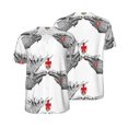 thumbnail image 3 of Daiia Moose Kissing Under Mistletoe Mens Baseball Jersey Button Down Shirts Short Sleeve Sports Uniforms-Large, 3 of 9