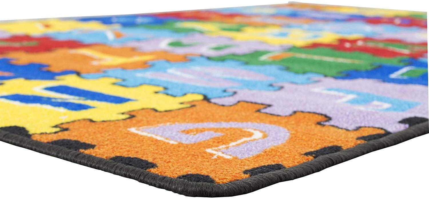 HR-Kids Rugs for Playroom Bedroom 5x7 Boys Girls Childrens Room Dcor Fun ABC Alphabet Interactive Gift for Kids Boys Girls Educational Learning Mat Rug Carpet for Nursery Dcor School Playroom