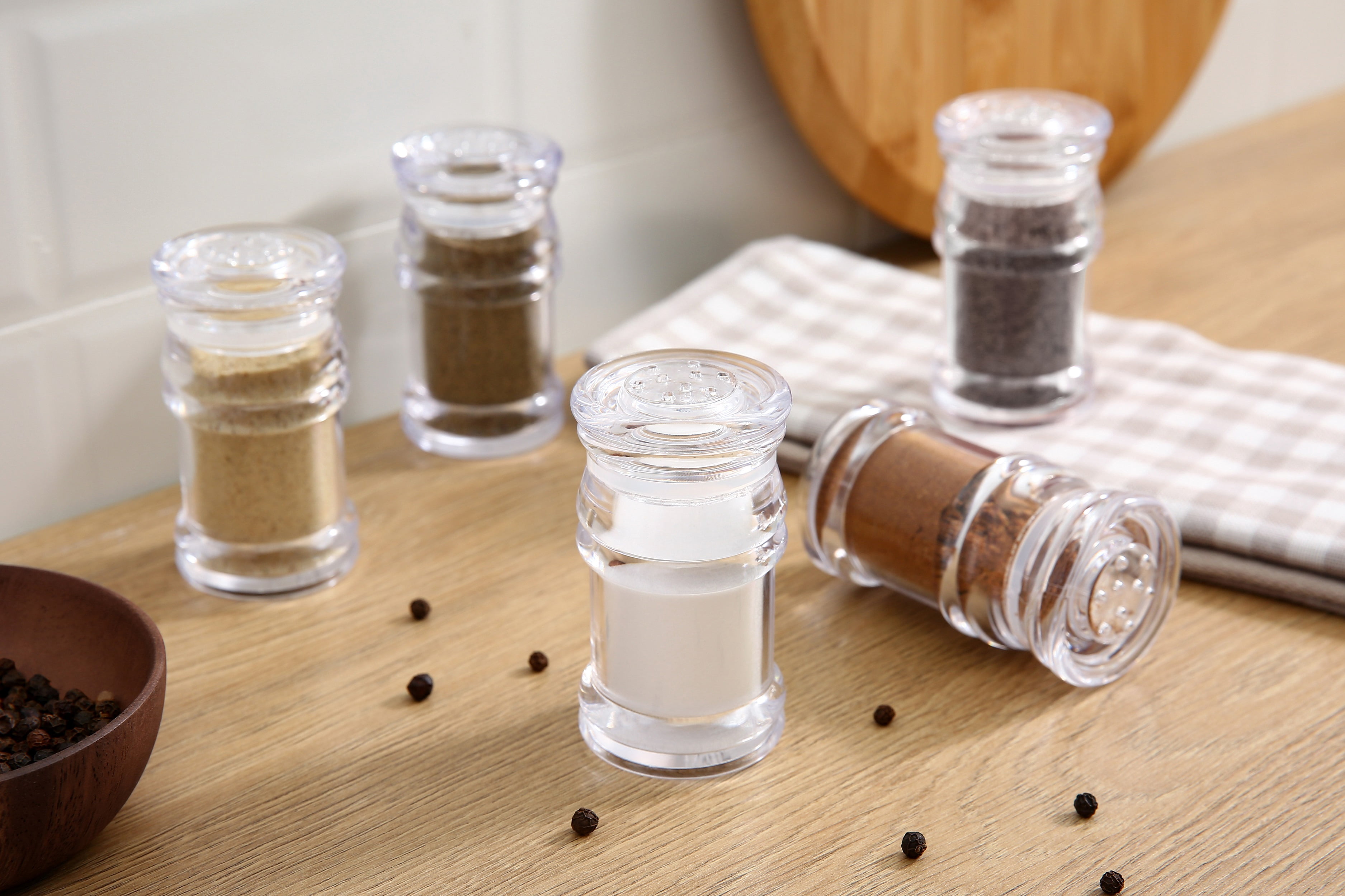 Mainstays Clear Salt & Pepper Shaker with Classic Design