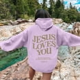 thumbnail image 2 of MIASHUI Womens Oversized Hoodies Sweatshirts Long Sleeve Pullover Outfits,Purple,L, 2 of 5