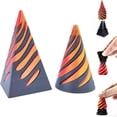 thumbnail image 3 of HLONK Impossible Pyramid Passthrough Sculpture  3D Printed Spiral Cone Toy  Anxiety Stress Relief Toy  3D Printed Fidget Toys  Smoothly Spining Pyramid, 3 of 8