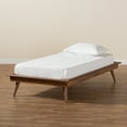 thumbnail image 2 of Baxton Studio Karine Wood Platform Bed Frame, Twin, Ash Walnut, 2 of 7