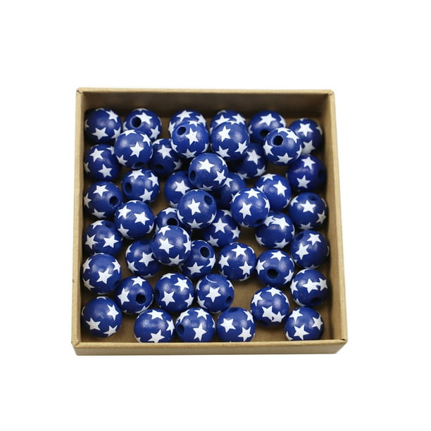 Moyic Juego de cuentas redondas de 100 piezas, bolas sueltas, decoraciones para fiestas, cuentas espaciadoras de madera, fabricación de collares, Kits de decoración para fiestas Moyic HA064248-00