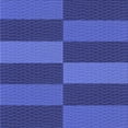 thumbnail image 1 of Ahgly Company Machine Washable Indoor Square Transitional Blue Ribbon Blue Area Rugs, 4' Square, 1 of 7