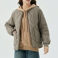 thumbnail image 3 of DYTTDG Women's Fashion Plus Size Coat Solid Color Zip Up Coat Winter Warm Casual Jacket with Pockets on Clearance Family Gifts, 3 of 6