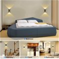 thumbnail image 2 of Aplique de pared LED moderno y creativo de 10 W, resistente al agua, IP65, de aluminio, para interiores y exteriores, 3000 K, negro y dorado, 2 of 5