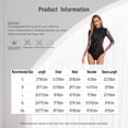 thumbnail image 6 of YiZYiF Women's Glitter Bodysuit Long Sleeve Ballet Gymnastics Leotard Figure Skating Dance Costume Red M, 6 of 6