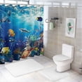 thumbnail image 7 of Blue Ocean Underwater World Sea View Coral Reef Art Home Decoration Bathroom Shower Curtain Multiple Sizes with Hooks, 7 of 7
