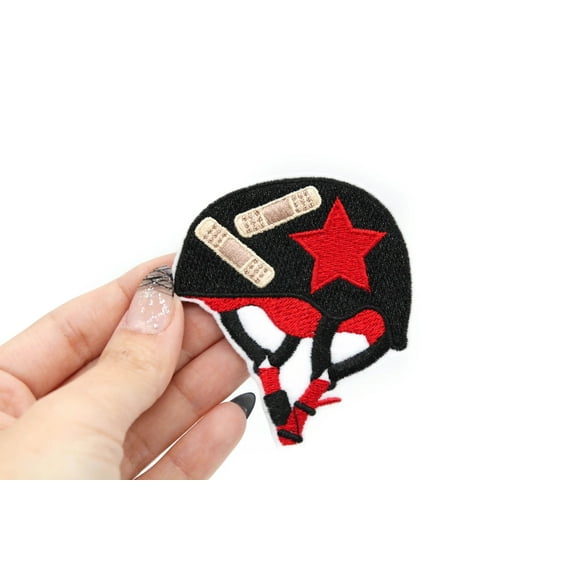 Roller Derby Helmet Iron On Embroidered Patch