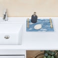 thumbnail image 7 of Bath Accessories Sets Single Print Decorative Tray With Handle For Home Bathroom Bedroom Waves, 7 of 7