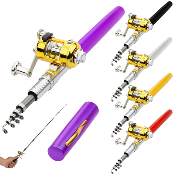 BESTSKY Lightweight Mini Pen Shape Telescopic Fishing Rod Pole Reel Fish Tackle Tools