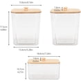thumbnail image 2 of Set of 3 Large Airtight Laundry Containers for Organizing with Wooden Lids, Proof Detergent Organizer for Pods, Powder & Liquid, 2 of 6