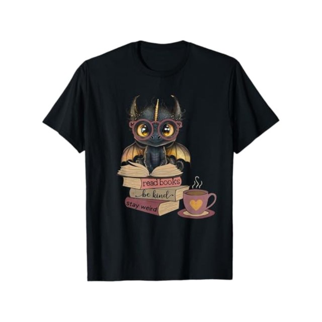 Summer t Shirts Funny Dragon Read Books Be Kind Stay Weird Book Lover T-Shirt