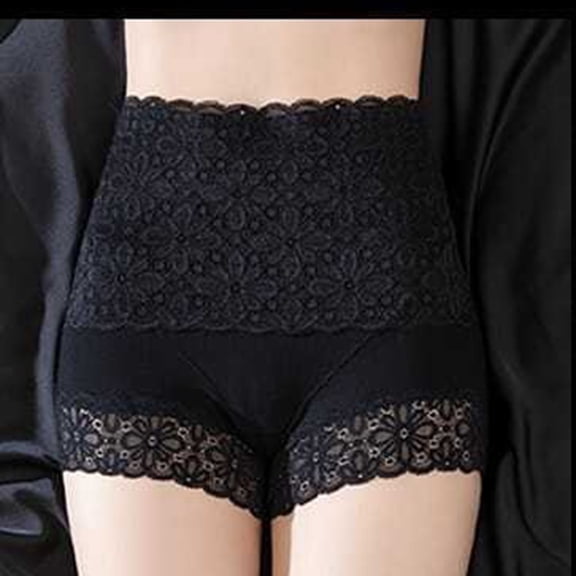 Xdegoge Floral Lace Boyshorts for Women High Waisted Tummy Control Panties Seamless Body Shaper Underwear Elegant Breathable Soft Stretch Briefs for Everyday Wear
