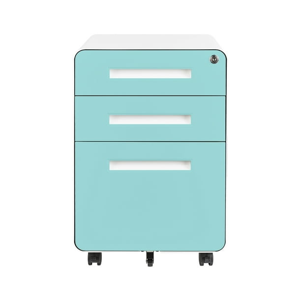 3 Drawer Locking File Cabinet Under Desk Metal Filing For Legal Letter A4 Fully Assembled Except Wheels Blue Com 3 Drawer Locking File Cabinet Under, Under Desk File Cabinet Dimensions