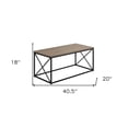 thumbnail image 3 of 41" Dark Taupe Rectangular Coffee Table, 3 of 6