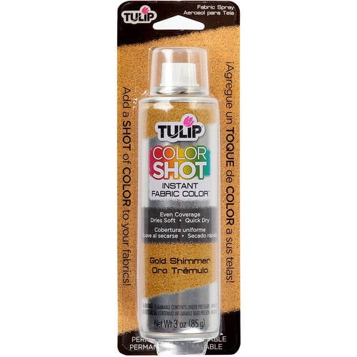 Tulip® Color Shot Instant Fabric Color Spray 3 oz Gold Shimmer, Quick