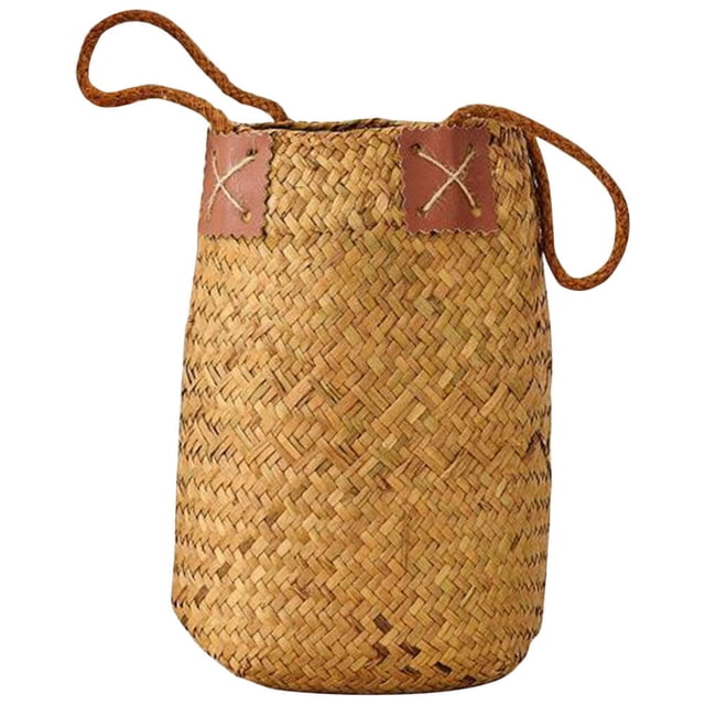 unbranded Cesta De Almacenamiento Multifuncional Tejida Para Flores Y Objetos Decorativos