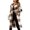 Brown, variant on Aboser Womens Plaid Long Shirts Dressy Button Down Jacket Coat Loose Long Sleeve Blouse Tops Buffalo Flannel Shirt 2024 Boyfriend Shirts