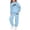 X#676Sky Blue1184, variant on CAIVO Child Girls Outfit Sets Tracksuits Sweatsuit Long Sleeve Tops Pants Hoodie And Sweatshirt Letter Print Casual Wear Outdoor Activities 11-12 Years