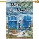 thumbnail image 1 of Sillas de playa con diseño de Myosotis Sylvatica, flores azules y oceánicas, bandera para jardín, gaviota náutica costera, bolso, sombrero, decoración pequeña para casa, patio, exterior, tropical,, 1 of 8